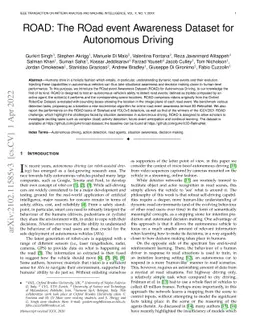ROAD: The ROad event Awareness Dataset for Autonomous Driving