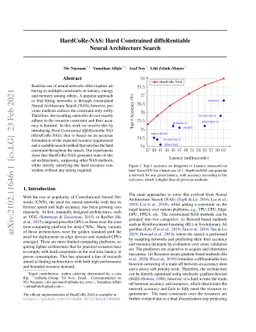 HardCoRe-NAS: Hard Constrained diffeRentiable Neural Architecture Search