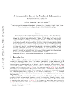 A Goodness-of-fit Test on the Number of Biclusters in a Relational Data
  Matrix