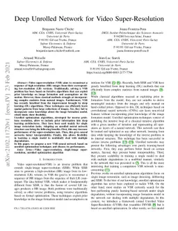 Deep Unrolled Network for Video Super-Resolution
