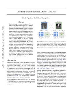 Uncertainty-aware Generalized Adaptive CycleGAN