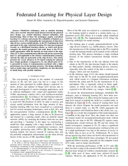 Federated Learning for Physical Layer Design