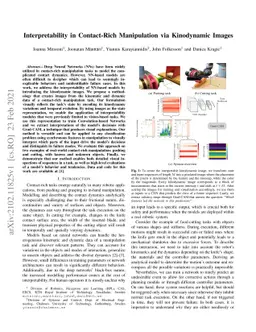 Interpretability in Contact-Rich Manipulation via Kinodynamic Images