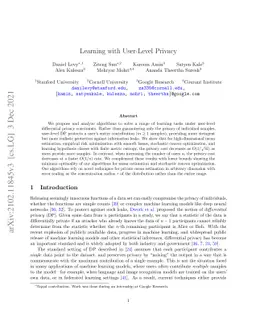 Learning with User-Level Privacy