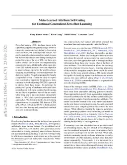 Meta-Learned Attribute Self-Gating for Continual Generalized Zero-Shot
  Learning