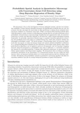 Probabilistic Spatial Analysis in Quantitative Microscopy with
  Uncertainty-Aware Cell Detection using Deep Bayesian Regression of Density
  Maps