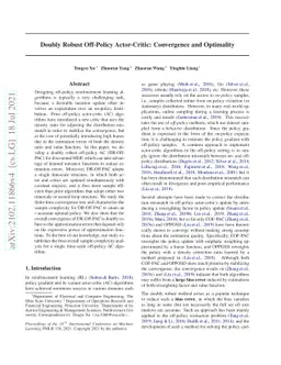 Doubly Robust Off-Policy Actor-Critic: Convergence and Optimality