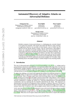 Automated Discovery of Adaptive Attacks on Adversarial Defenses