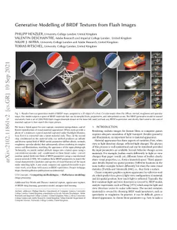 Generative Modelling of BRDF Textures from Flash Images