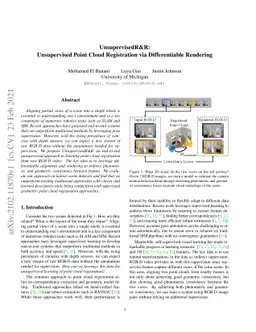 UnsupervisedR&R: Unsupervised Point Cloud Registration via
  Differentiable Rendering