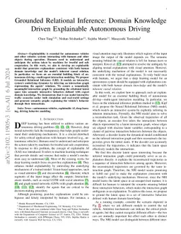 Grounded Relational Inference: Domain Knowledge Driven Explainable
  Autonomous Driving