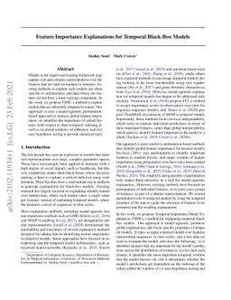 Feature Importance Explanations for Temporal Black-Box Models
