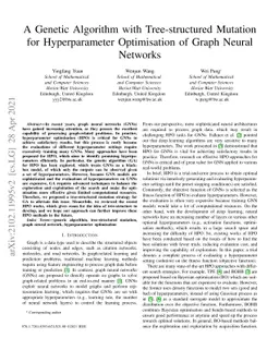 A Genetic Algorithm with Tree-structured Mutation for Hyperparameter
  Optimisation of Graph Neural Networks