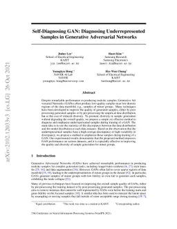 Self-Diagnosing GAN: Diagnosing Underrepresented Samples in Generative
  Adversarial Networks
