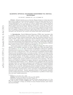 Learning optimal multigrid smoothers via neural networks