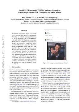 SocialNLP EmotionGIF 2020 Challenge Overview: Predicting Reaction GIF
  Categories on Social Media