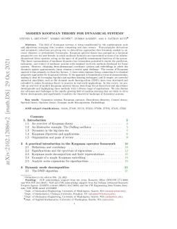 Modern Koopman Theory for Dynamical Systems