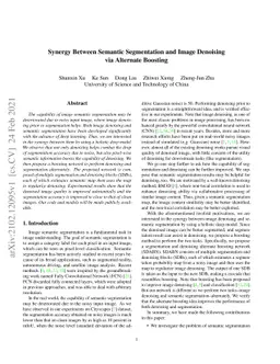 Synergy Between Semantic Segmentation and Image Denoising via Alternate
  Boosting