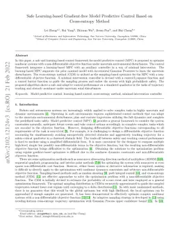 Safe Learning-based Gradient-free Model Predictive Control Based on
  Cross-entropy Method
