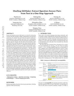 OneStop QAMaker: Extract Question-Answer Pairs from Text in a One-Stop
  Approach