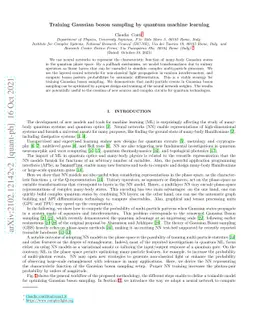 Gaussian boson sampling and multi-particle event optimization by machine
  learning in the quantum phase space