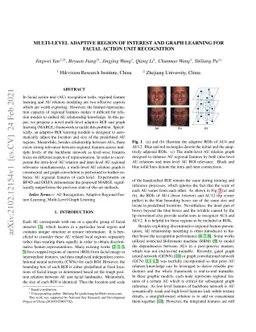 Multi-Level Adaptive Region of Interest and Graph Learning for Facial
  Action Unit Recognition