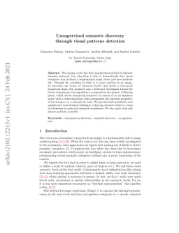 Unsupervised semantic discovery through visual patterns detection