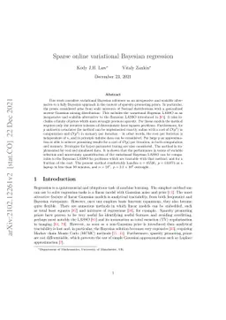 Sparse online variational Bayesian regression