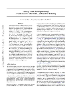 Two-way kernel matrix puncturing: towards resource-efficient PCA and
  spectral clustering
