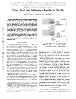 Memory-based Deep Reinforcement Learning for POMDPs
