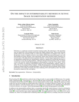On the Impact of Interpretability Methods in Active Image Augmentation
  Method