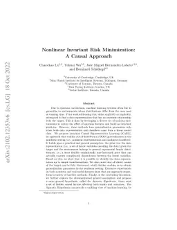 Nonlinear Invariant Risk Minimization: A Causal Approach