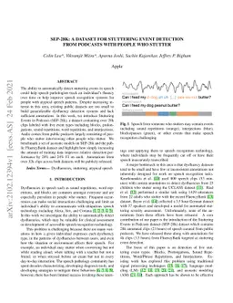 SEP-28k: A Dataset for Stuttering Event Detection From Podcasts With
  People Who Stutter