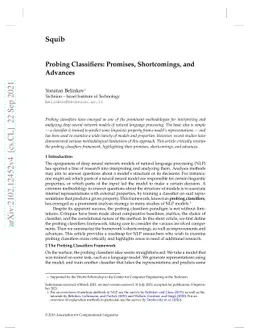 Probing Classifiers: Promises, Shortcomings, and Advances