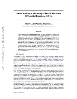 On the Validity of Modeling SGD with Stochastic Differential Equations
  (SDEs)