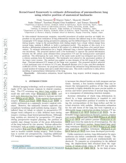 Kernel-based framework to estimate deformations of pneumothorax lung
  using relative position of anatomical landmarks
