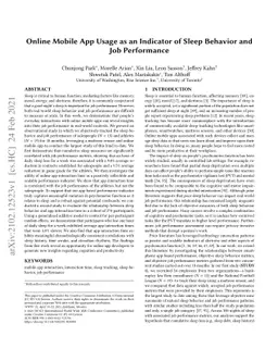 Online Mobile App Usage as an Indicator of Sleep Behavior and Job
  Performance