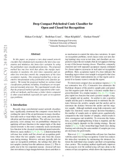 Deep Compact Polyhedral Conic Classifier for Open and Closed Set
  Recognition