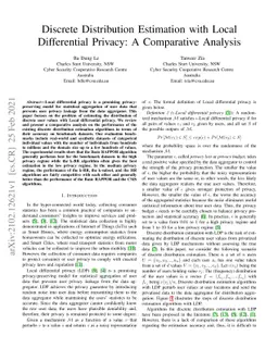 Discrete Distribution Estimation with Local Differential Privacy: A
  Comparative Analysis