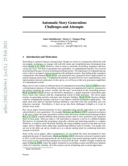 Automatic Story Generation: Challenges and Attempts