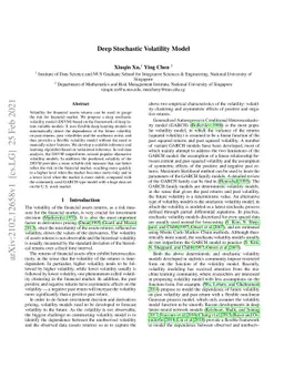 Deep Stochastic Volatility Model