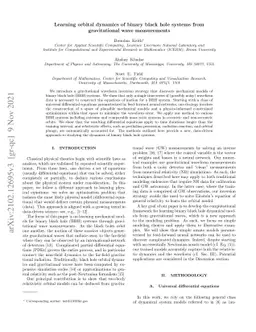 Learning orbital dynamics of binary black hole systems from
  gravitational wave measurements