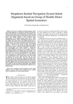 Strapdown Inertial Navigation System Initial Alignment based on Group of
  Double Direct Spatial Isometries