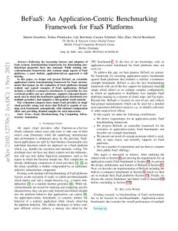 BeFaaS: An Application-Centric Benchmarking Framework for FaaS Platforms