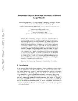 Fragmented Objects: Boosting Concurrency of Shared Large Objects
