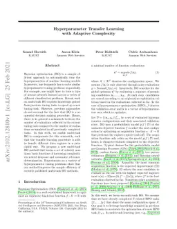 Hyperparameter Transfer Learning with Adaptive Complexity