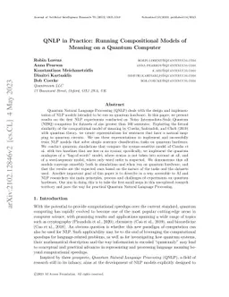 QNLP in Practice: Running Compositional Models of Meaning on a Quantum
  Computer