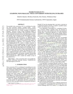 MaskCycleGAN-VC: Learning Non-parallel Voice Conversion with Filling in
  Frames