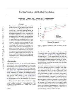Evolving Attention with Residual Convolutions
