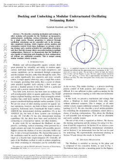 Docking and Undocking a Modular Underactuated Oscillating Swimming Robot